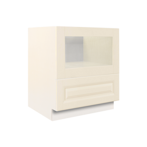 Oxford Series Creamy White Finish Base Microwave with Drawer Cabinet