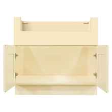 Load image into Gallery viewer, Oxford Series Creamy White Finish Farm Sink Base Cabinet