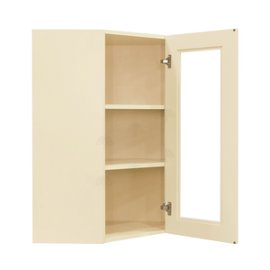 Oxford Wall Mullion Door Diagonal Corner Cabinet 1 Door 2 Adjustable Shelves Glass Not Included