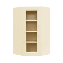 Load image into Gallery viewer, Oxford Wall Mullion Door Diagonal Corner Cabinet 1 Door 3 Adjustable Shelves Glass Not Included
