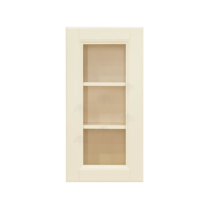 Oxford Wall Mullion Door Cabinet 1 Door 2 Adjustable Shelves 30 Inch Height Glass Not Included
