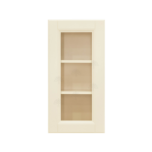 Oxford Wall Mullion Door Cabinet 1 Door 2 Adjustable Shelves 30 Inch Height Glass Not Included