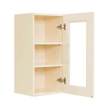 Load image into Gallery viewer, Oxford Wall Mullion Door Cabinet 1 Door 2 Adjustable Shelves 30 Inch Height Glass Not Included