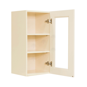 Oxford Wall Mullion Door Cabinet 1 Door 2 Adjustable Shelves 30 Inch Height Glass Not Included