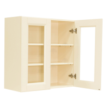 Load image into Gallery viewer, Oxford Wall Mullion Door Cabinet 2 Doors 2 Adjustable Shelves 30 Inch Height Glass Not Included