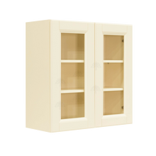 Load image into Gallery viewer, Oxford Wall Mullion Door Cabinet 2 Doors 2 Adjustable Shelves Glass Not Included