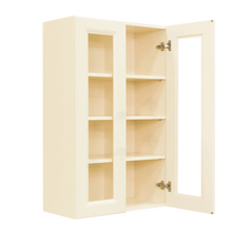 Load image into Gallery viewer, Oxford Wall Mullion Door Cabinet 2 Doors 3 Adjustable Shelves Glass Not Included