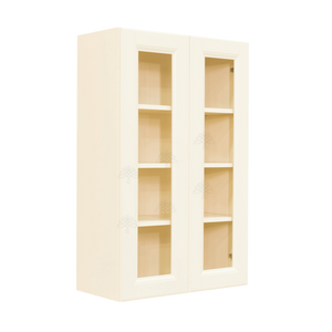 Oxford Wall Mullion Door Cabinet 2 Doors 3 Adjustable Shelves Glass Not Included