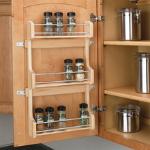 Load image into Gallery viewer, Door Mounting Spice Rack in Wood