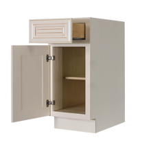 Load image into Gallery viewer, Princeton Creamy White Glazed Base Cabinet 1 Drawer 1 Door 1 Adjustable Shelf