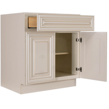 Load image into Gallery viewer, Princeton Creamy White Glazed Base Cabinet 1 Drawer 2 Doors 1 Adjustable Shelf