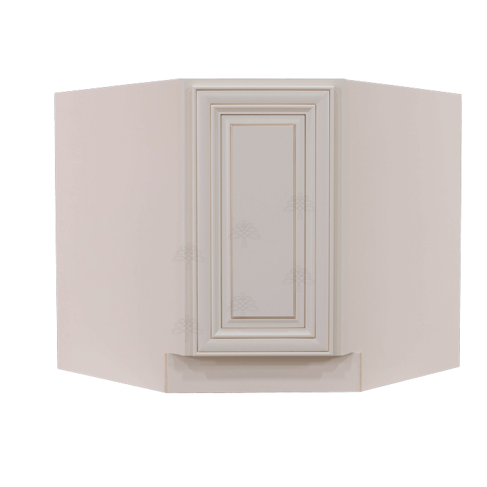 Princeton Creamy White Glazed Base Diagonal Cabinet 1 Door 1 Adjustable Shelf