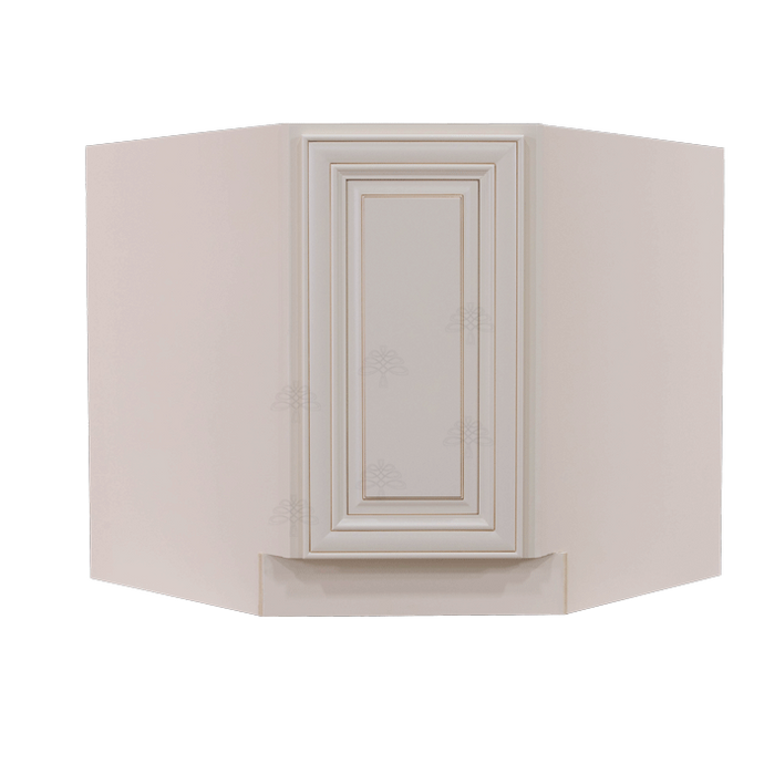 Princeton Creamy White Glazed Base Diagonal Cabinet 1 Door 1 Adjustable Shelf