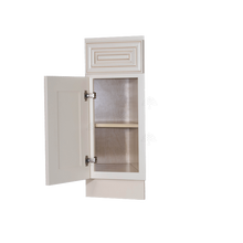Load image into Gallery viewer, Princeton Creamy White Glazed Base End Angle Cabinet 1 Fake Drawer 1 Door 1 Adjustable Shelf (Left)