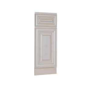 Princeton Creamy White Glazed Base End Angle Cabinet 1 Fake Drawer 1 Door Adjustable Shelf (Right)