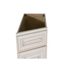 Load image into Gallery viewer, Princeton Creamy White Glazed Base End Angle Cabinet 1 Fake Drawer 1 Door Adjustable Shelf (Right)