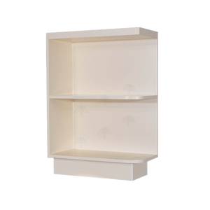 Princeton Creamy White Glazed Base Open End Shelf 12 inch No Door 1 Fixed Shelf (Left)
