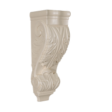 Load image into Gallery viewer, Princeton Creamy White Glazed Moldings &amp; Accessories CORBEL Stan Finish Leaf Design