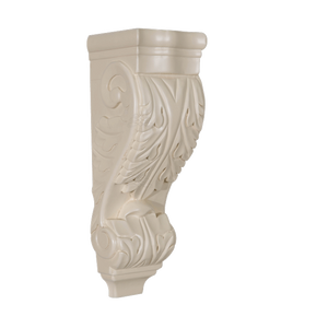Princeton Creamy White Glazed Moldings & Accessories CORBEL Stan Finish Leaf Design