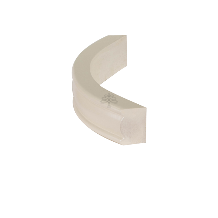 Princeton Creamy White Glazed Corner Light Rail Molding