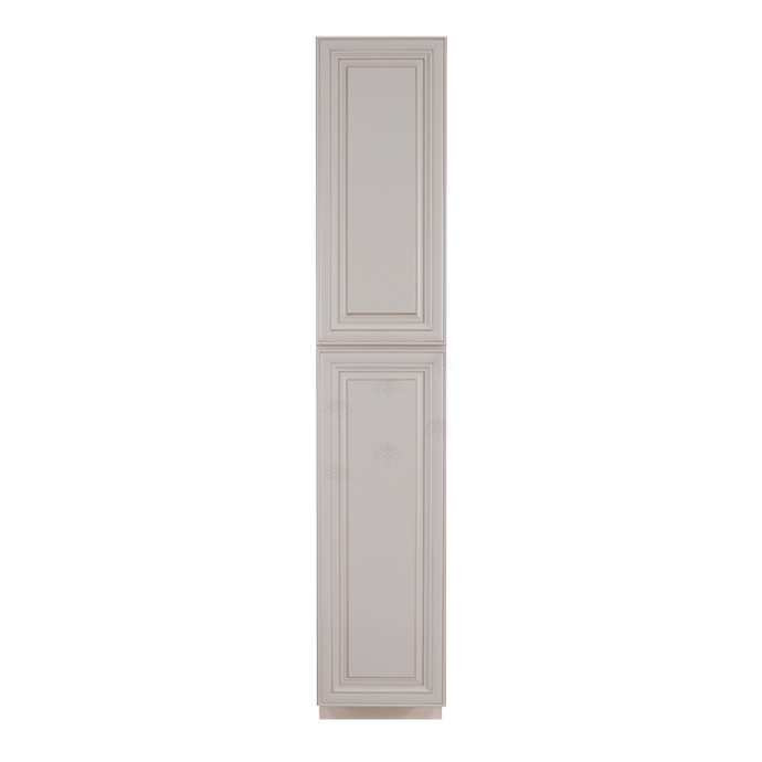 Princeton Creamy White Glazed Tall Pantry 1 Upper Door and 1 Lower Door