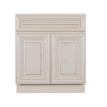 Load image into Gallery viewer, Princeton Creamy White Glazed Sink Base Cabinet 1 Dummy Drawer 2 Doors