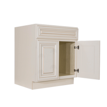 Load image into Gallery viewer, Princeton Creamy White Glazed Sink Base Cabinet 1 Dummy Drawer 2 Doors