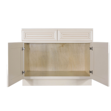 Load image into Gallery viewer, Princeton Creamy White Glazed Sink Base Cabinet 2 Dummy Drawer 2 Doors