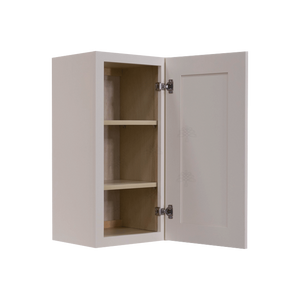 Princeton Creamy White Wall Cabinet 1 Door 2 Adjustable Shelves 30-inch Height