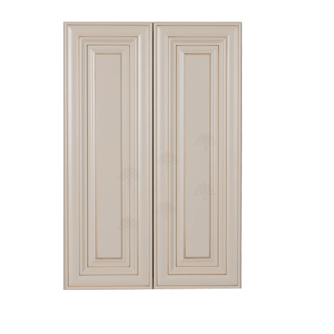Princeton Creamy White Glazed Wall Cabinet 2 Doors 2 Adjustable Shelves