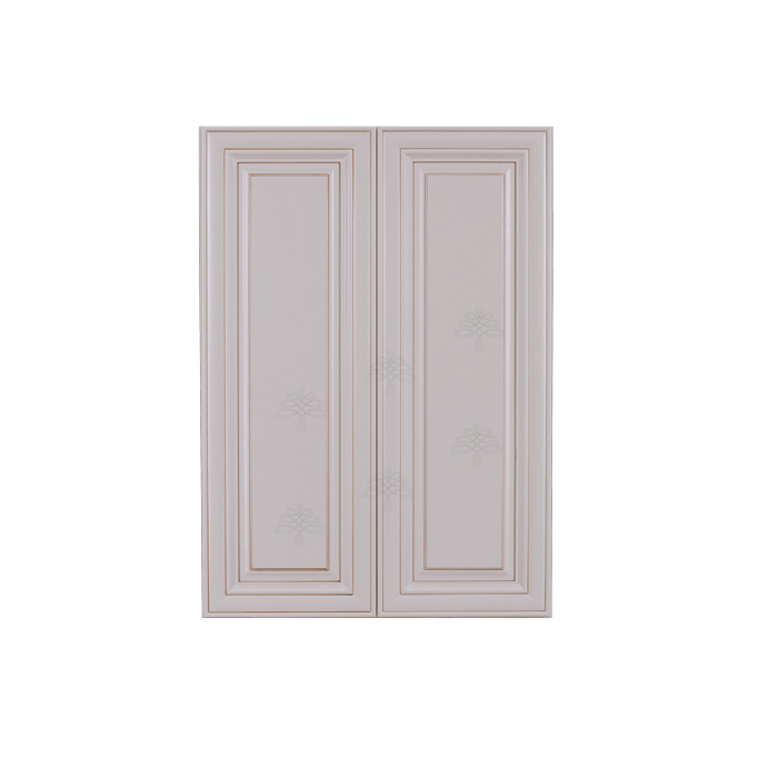 Princeton Creamy White Glazed Wall Cabinet 2 Doors 3 Adjustable Shelves