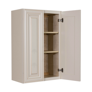 Princeton Creamy White Wall Cabinet 2 Doors 2 Adjustable Shelves With 30-inch Height