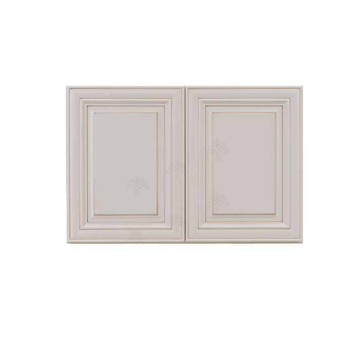 Princeton Creamy White Glazed Wall Cabinet 2 Doors 1 Adjustable Shelf 24inch Depth