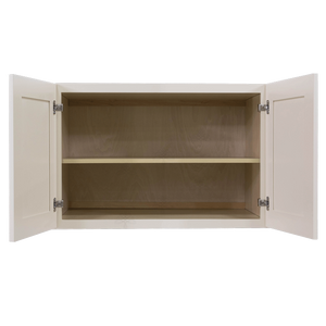 Princeton Creamy White Glazed Wall Cabinet 2 Doors 1 Adjustable Shelf 24inch Depth