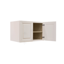 Load image into Gallery viewer, Princeton Creamy White Glazed Wall Cabinet 2 Doors 1 Adjustable Shelf 24inch Depth