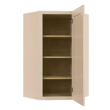 Load image into Gallery viewer, Princeton Creamy White Glazed Wall Diagonal Corner 1 Door 3 Adjustable Shelves