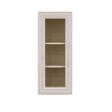 Load image into Gallery viewer, Princeton Creamy White Glazed Mullion Door Cabinet 1 Door 2 Adjustable Shelves Glass not Included