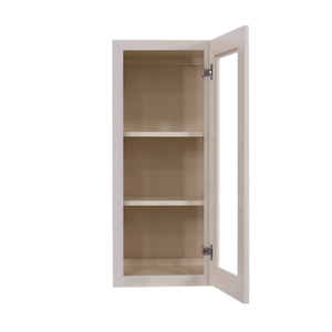 Princeton Creamy White Glazed Mullion Door Cabinet 1 Door 2 Adjustable Shelves Glass not Included