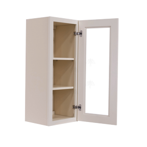 Princeton Creamy White Glazed Mullion Door Cabinet 1 Door 2 Adjustable Shelves Glass not Included