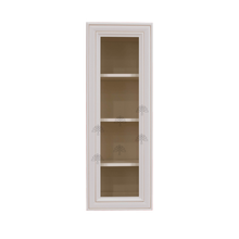 Load image into Gallery viewer, Princeton Creamy White Glazed Wall Mullion Door Cabinet 1 Door 3 Adjustable Shelves Glass not Included