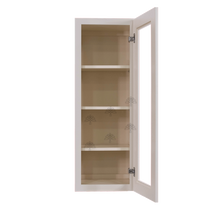 Load image into Gallery viewer, Princeton Creamy White Glazed Wall Mullion Door Cabinet 1 Door 3 Adjustable Shelves Glass not Included