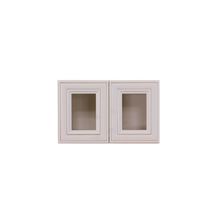 Load image into Gallery viewer, Princeton Creamy White Glazed Wall Mullion Door Cabinet 2 Doors No Shelves Glass not inclued