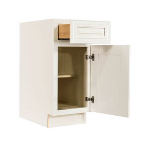 Princeton Off-white Base Cabinet 1 Drawer 1 Door 1 Adjustable Shelf