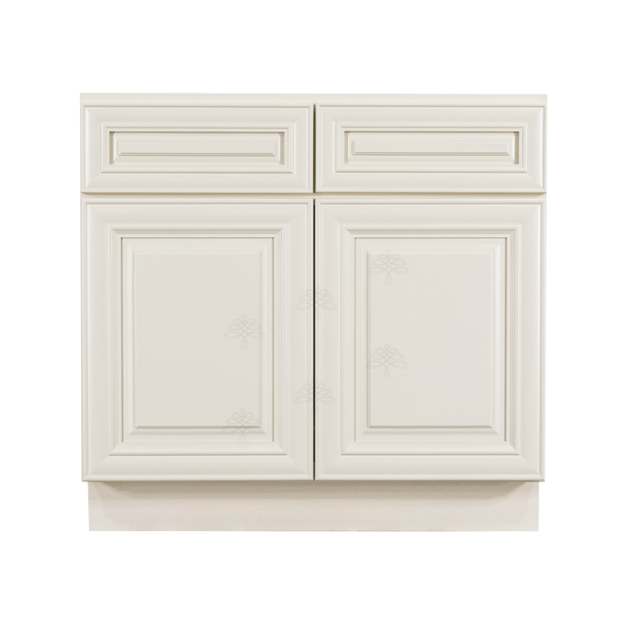 Princeton Off-white Base Cabinet 2 Drawers 2 Doors 1 Adjustable Shelf