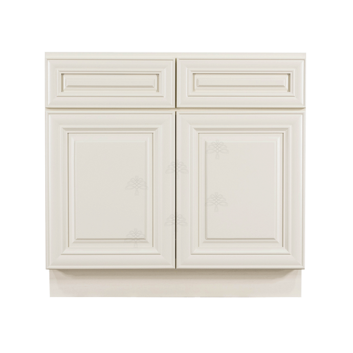Princeton Off-white Base Cabinet 2 Drawers 2 Doors 1 Adjustable Shelf