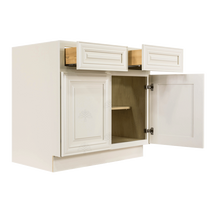 Load image into Gallery viewer, Princeton Off-white Base Cabinet 2 Drawers 2 Doors 1 Adjustable Shelf