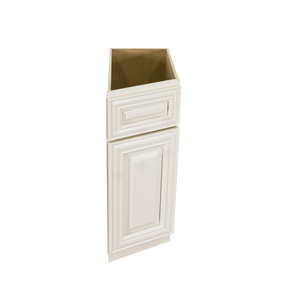 Princeton Off-white Base End Angle Cabinet 1 Fake Drawer 1 Door Adjustable Shelf (Right)