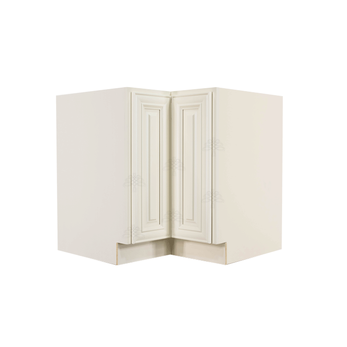 Princeton Off-white Lazy Susan Base Cabinet 2 Full Height Folding Doors