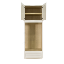 Load image into Gallery viewer, Princeton Off-white Tall Double Oven Cabinet 2 Upper Doors and 1 Lower Drawer