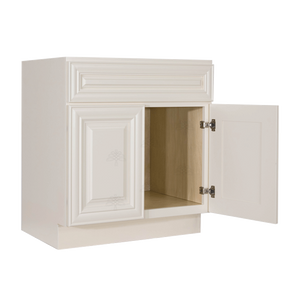 Princeton Off-white Vanity Sink Base Cabinet 1 Dummy Drawer 2 Doors